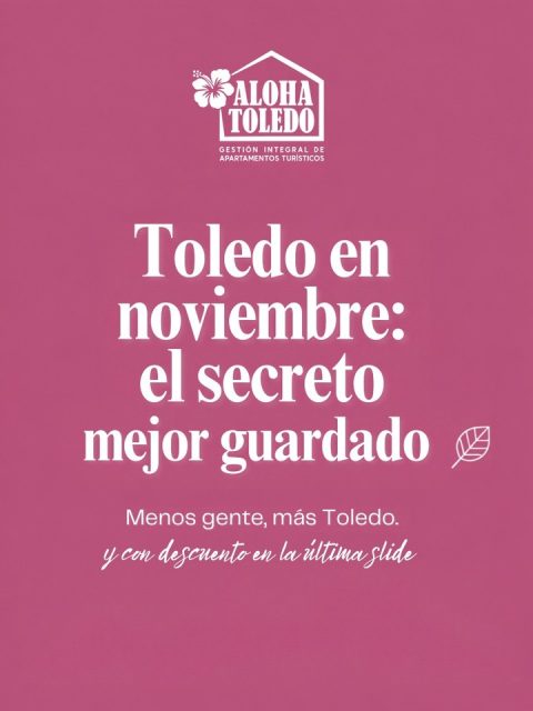 Noviembre es, sin duda, uno de los mejores momentos para conocer Toledo 🍂

Ya no está lleno de turistas, hace fresquito para pasear y la ciudad se vive de otra manera, más tranquila y más auténtica. Justo como nos gusta.

Por eso queremos ponértelo fácil: con el cupón NOVIEMBRE15 tienes descuento en tu reserva para que te escapes este mes 🙌

¿Con quién te vendrías? Etiquétale 👇

#Toledo #ToledoEnOtoño #EscapadaToledo #ApartamentosToledo #ViajarEnNoviembre